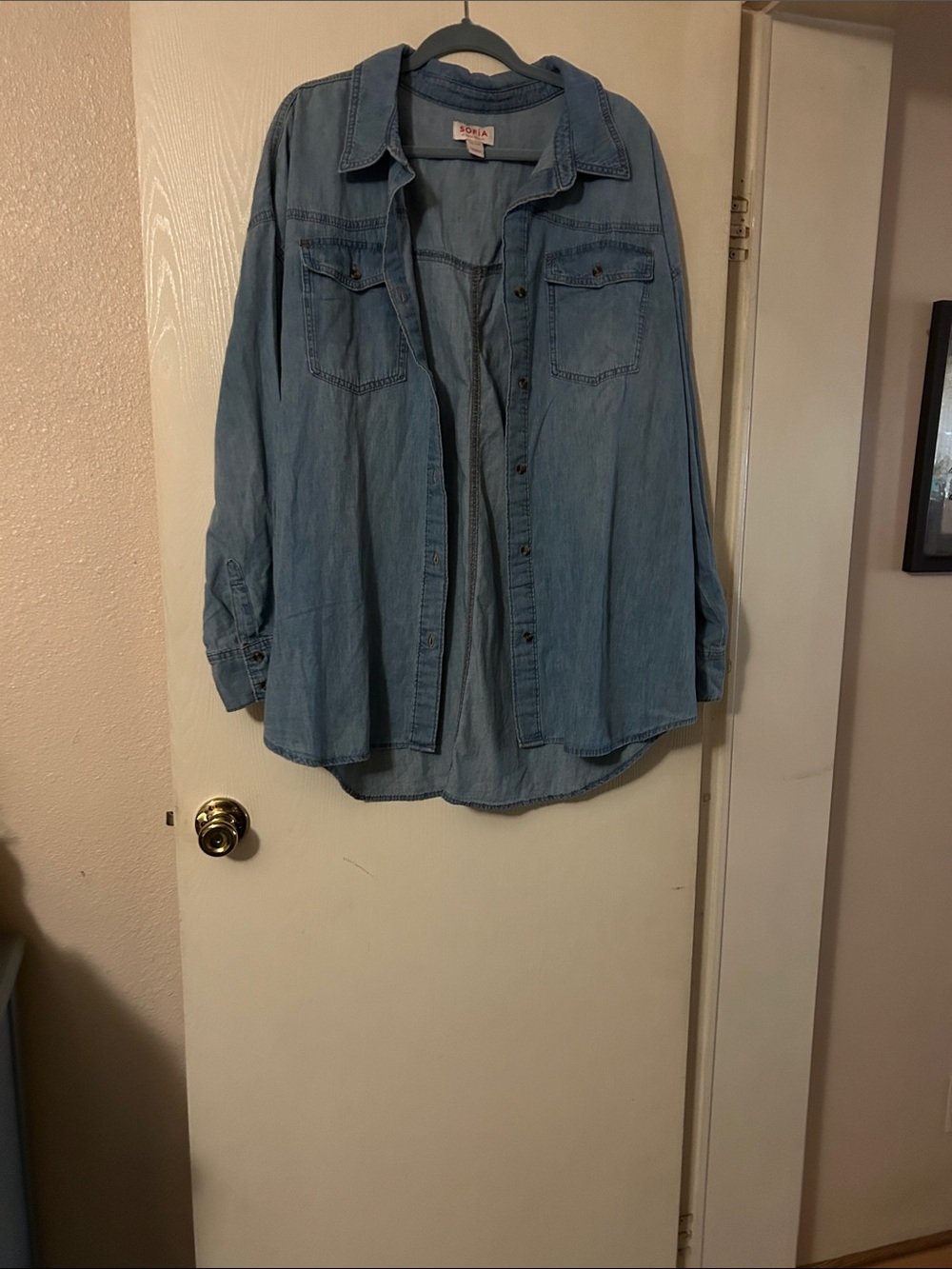 SOFÍA by Sofía Vergara Light Wash Denim Shirt